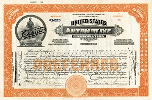 United States Automotive Corporation - Stock Certificate