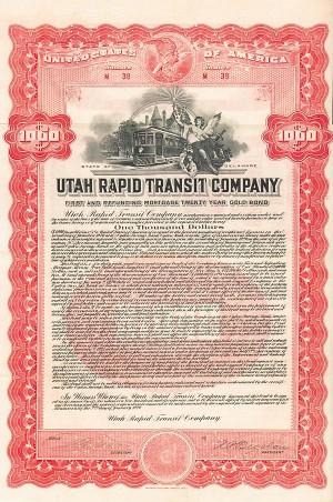 Utah Rapid Transit Company - Bond