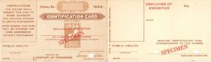 A Century of Progress Identification Card - World's Fair - Specimen