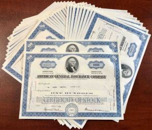 50 Pieces of American General Insurance - 50 Stock Certificate! - Dated 1960's-70's