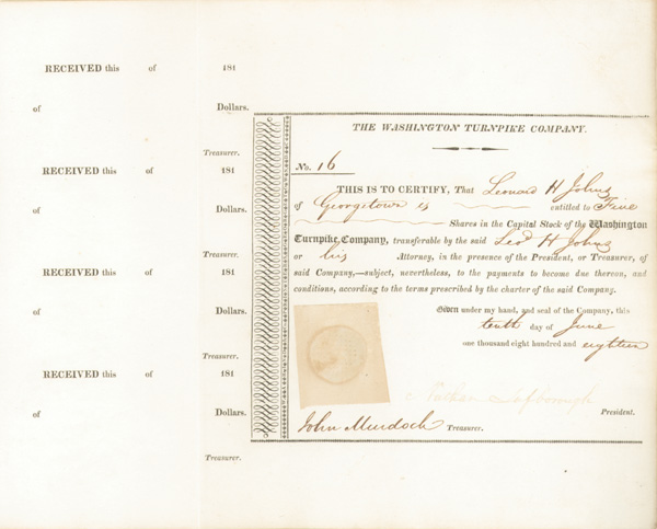 Washington Turnpike Co - SOLD