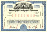 Addressograph - Multigraph Corporation
