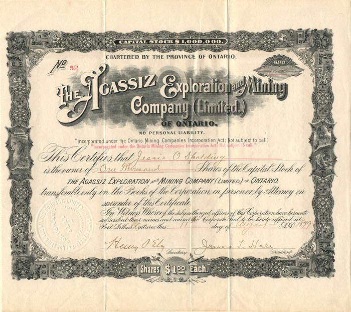 Agassiz Exploration and Mining Co. (Limited.)