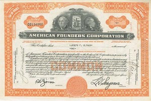 American Founders Corporation - Stock Certificate