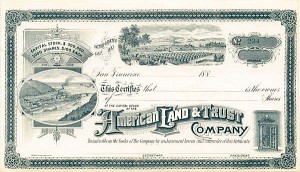American Land and Trust Co. - Stock Certificate