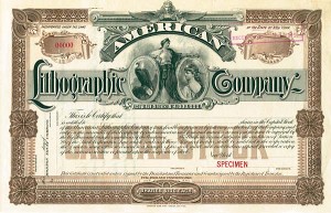 American Lithographic Co. - Stock Certificate