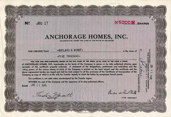 Anchorage Homes, Inc.