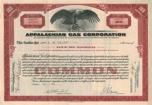 Appalachian Gas Corporation - Stock Certificate