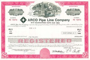 Arco Pipe Line Co. - $2,000,000 Denominated Bond - Extremely Rare