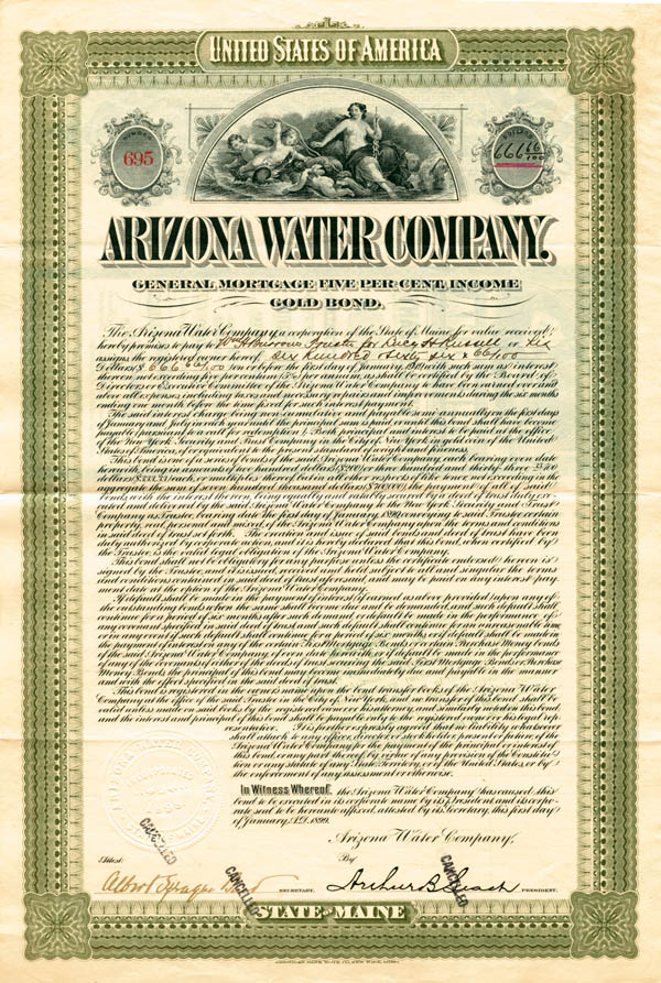 Arizona Water Co. - 5% Utility Gold Bond