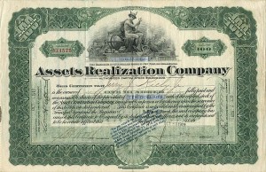 Assets Realization Company - Stock Certificate