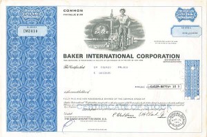 Baker International Corporation - Stock Certificate
