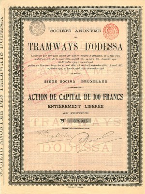 Societe Anonyme des Tramways D'Odessa