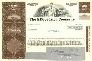 B.F. Goodrich Co. - Specimen Stock Certificate