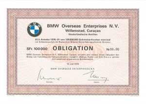 BMW Overseas Enterprises N.V. - Bond