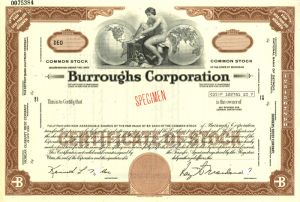 Burroughs Corporation - Stock Certificate