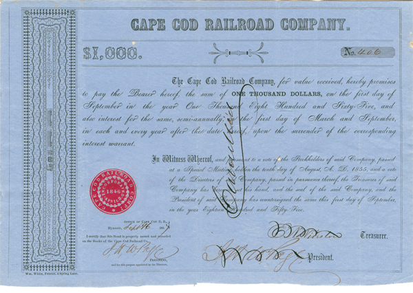 Cape Cod Railroad - Bond