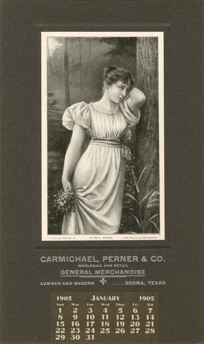 Carmichael, Perner and Co. Advertising Calendar