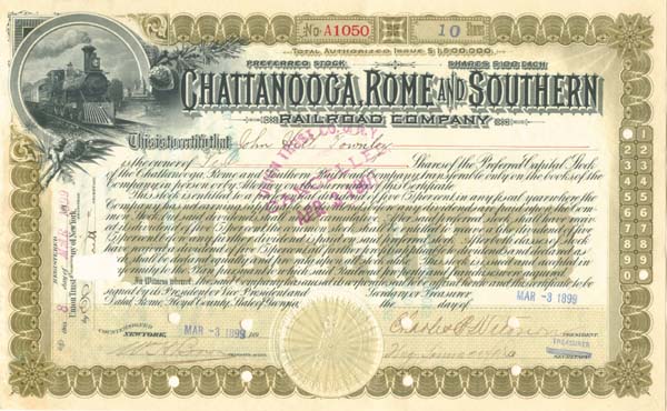 Chattanooga, Rome and Southern Railroad Co.