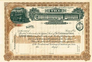 Chattanooga Union Railway - Stock Certificate
