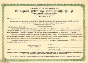 Chiapas Mining Co., S.A.