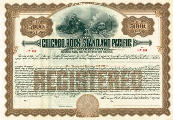 Chicago, Rock Island and Pacific Railway - Bond