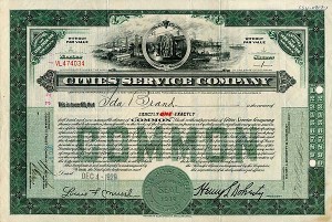 Cities Service Co. - Stock Certificate