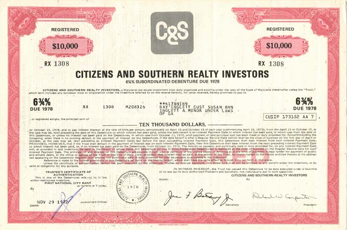 Citizens and Southern Realty Investors