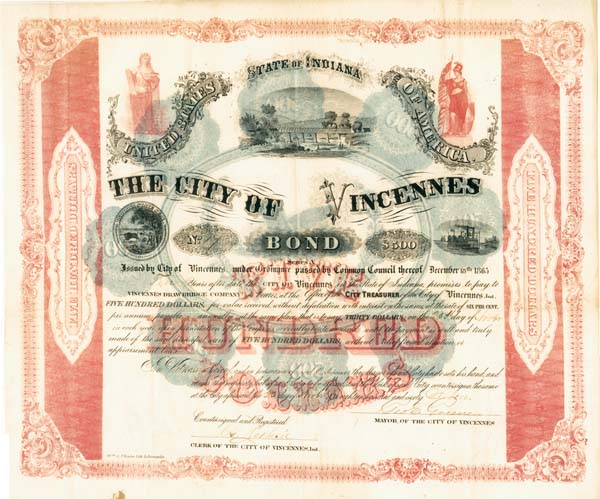 State of Indiana - City of Vincennes - Bond