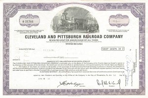 Cleveland And Pittsburgh Railroad Co. - Stock Certificate