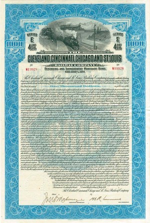 Cleveland, Cincinnati, Chicago and St. Louis Railway - Bond