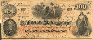 Confederate $100 Note
