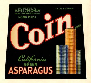 Vegetable Crate Label - Coin