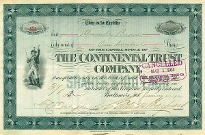 Continental Trust Co. - Stock Certificate