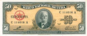 Cuba - 50 Pesos - P-81c - 1960 dated Foreign Paper Money