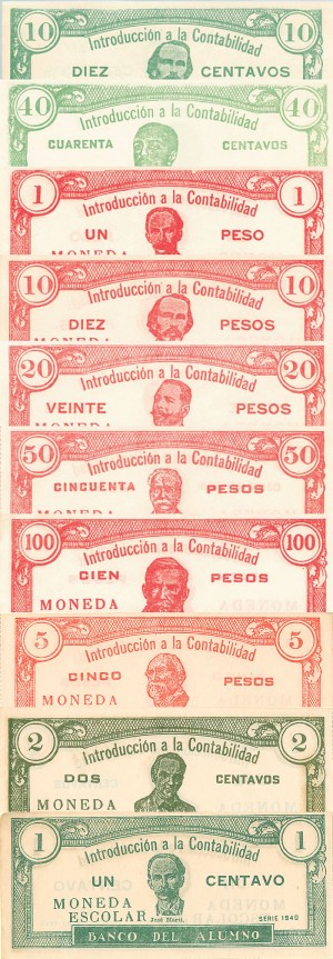 Cuba - Educational Set of 10 notes - Foreign Paper Money