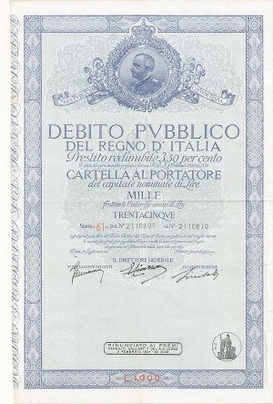 Debito Pvbblico Del Regno D'Italia