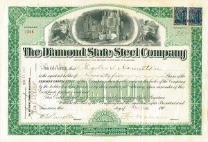 Diamond State Steel Co. - Stock Certificate