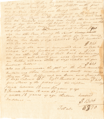 Virginia Slave Document