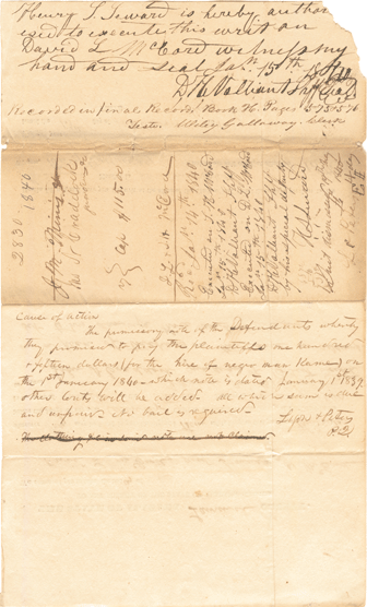 Alabama Slave Document