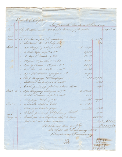 (Alabama) Slave Document