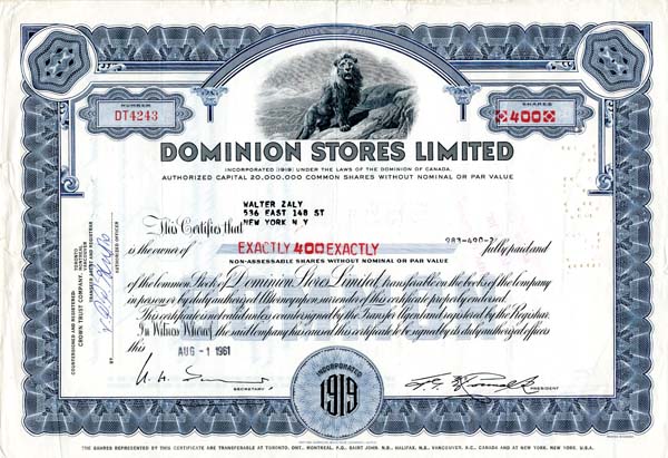 Dominion Stores Limited