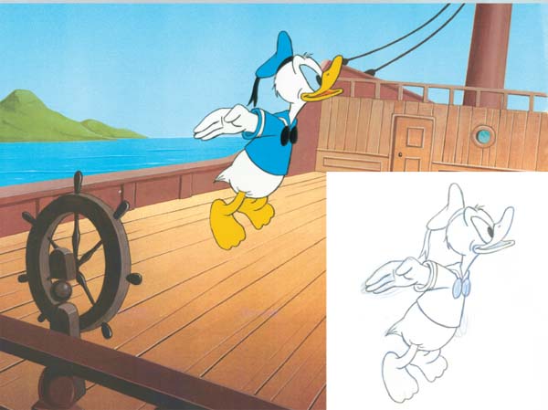 Donald Duck on Ship