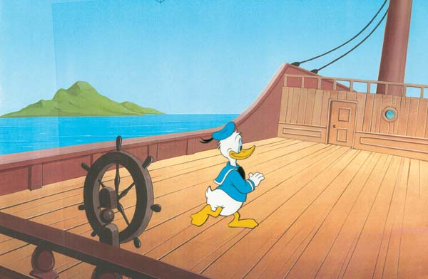 Donald Duck on Ship