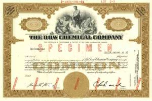 Dow Chemical Co. - Specimen Stock Certificate