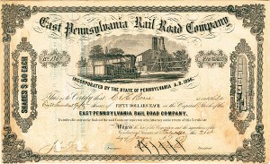 East Pennsylvania Railroad - Stock Certificate