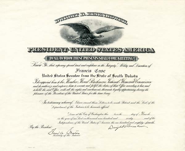 Dwight D Eisenhower signed Appointment