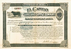 El Capitan Land and Cattle Company - Bond