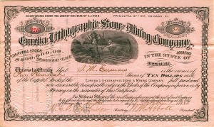 Eureka Lithographic Stone and Mining Co. - Stock Certificate