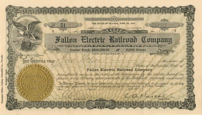 Fallon Electric Railroad Co.
